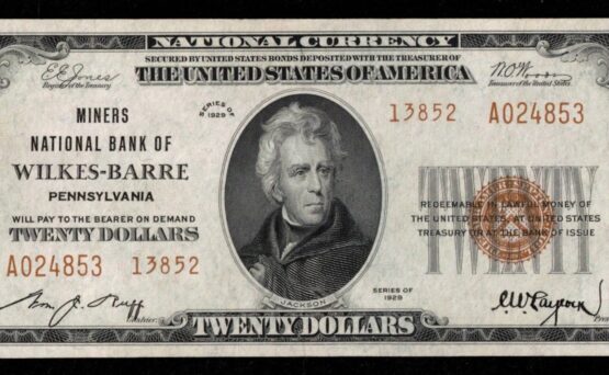 $20 MINERS NB WILKES-BARRE PA