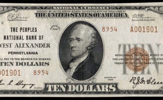 1929 $10 WEST ALEXANDER PA