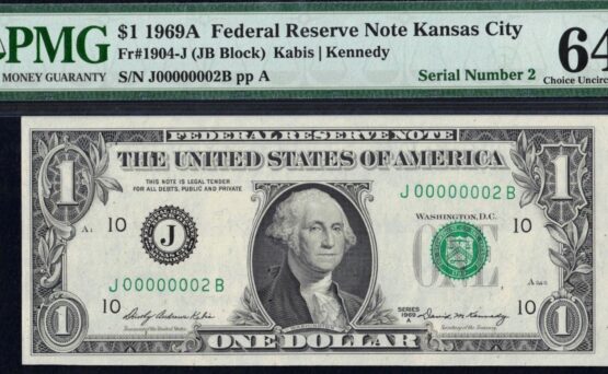 1969A $1 FRN J00000002B 64Q