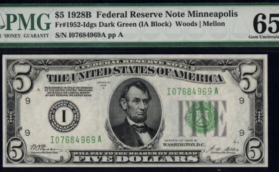 1928B $5 FRN MINNEAPOLIS #65Q