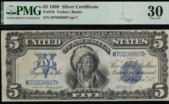 FR-278 1899 $5 S.C CHIEF P.M.G #30