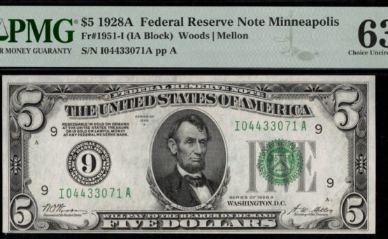 1928A $5 FRN MINNEAPOLIS 63Q