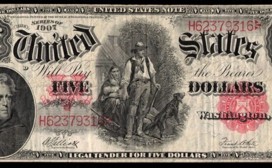 FR-90 1907 $5 L.T H62379316