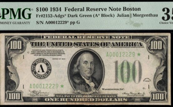 1934 $100 FRN BOSTON STAR