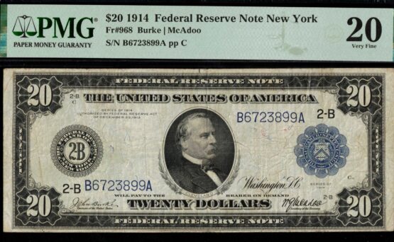 FR-968 1914 $20 FRN NEW YORK #20