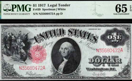 FR-39 $1 1917 LT N35680472A #65Q