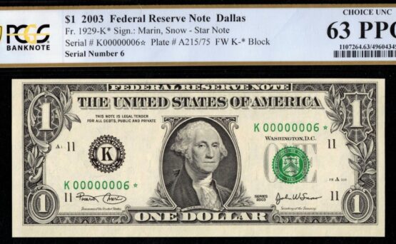 2003 $1 FRN K00000006* STAR 63Q