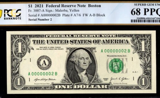 2021 $1 FRN A00000002B 68Q