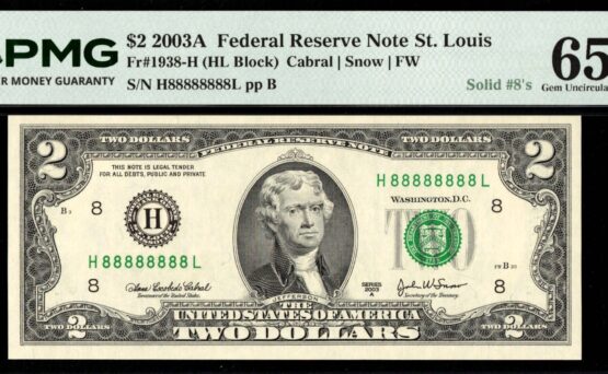 2003A $2 FRN H88888888I #65Q