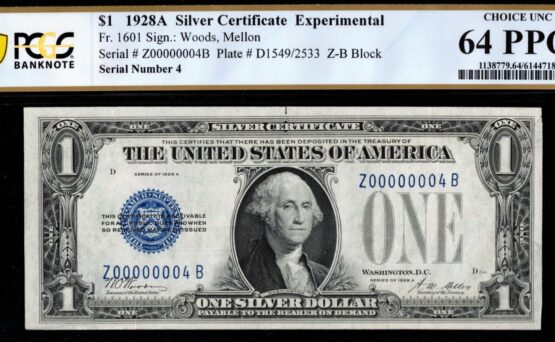 #3 1928 $1 EXPERIMENTALS SN #4