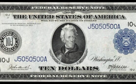 1914 $10 FRN J5050500A XF