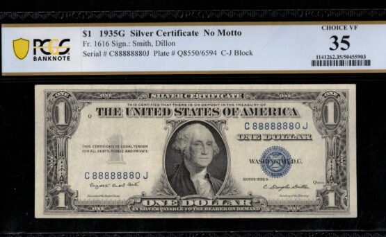 1935G $1 S.C C88888880J #35