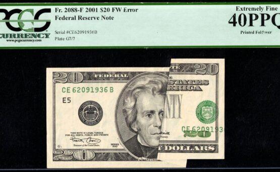 2001 $20 MAJOR DOUBLE FOLD