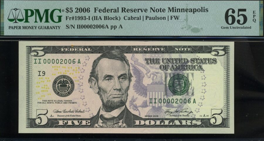 2006 $5 FRN II00002006A 65Q