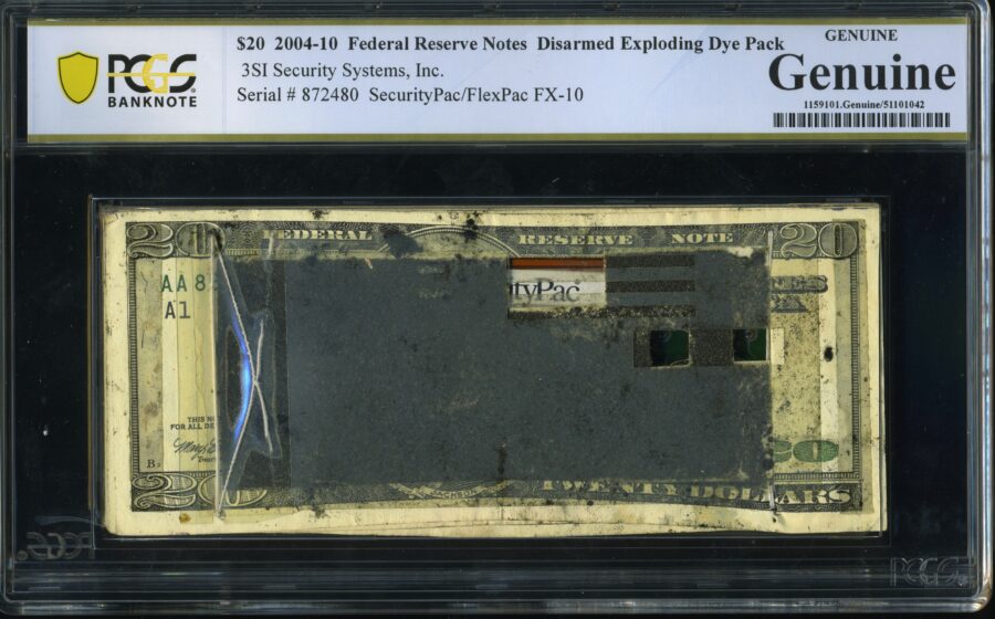 BANK ROBBERY DYE PACK "GENUINE"