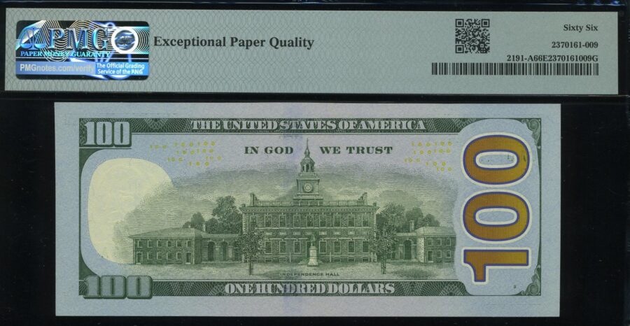 2021 $100 FRN A01111110A 66Q