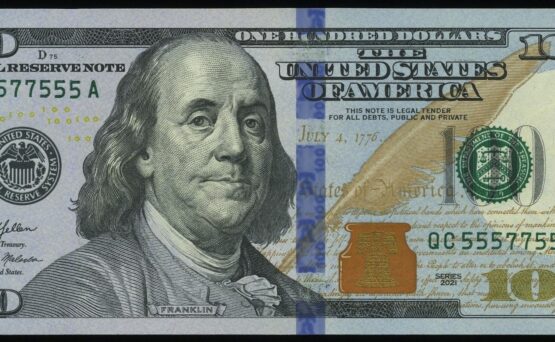 2021 $100 FRN QC55577555A