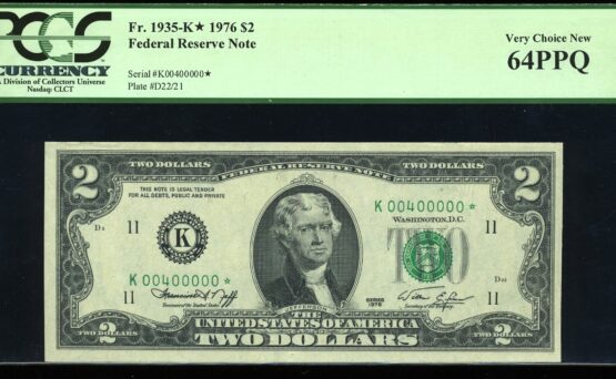 1976 $2 FRN K00400000* 63Q