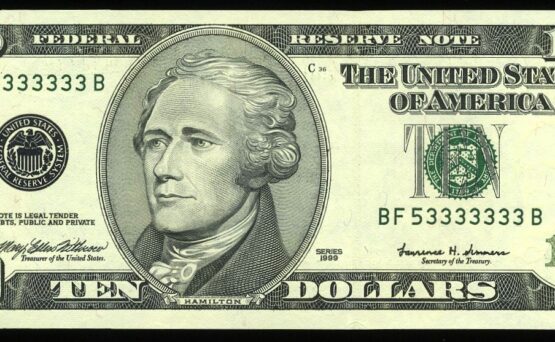 1999 $10 FRN BF53333333B