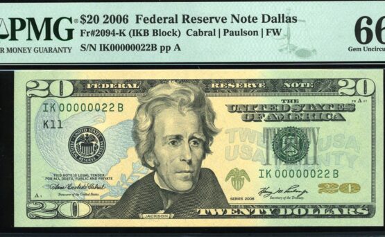 2006 $20 FRN IK00000022B 66Q