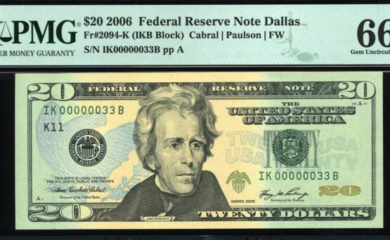 2006 $20 FRN IK00000033B 66Q