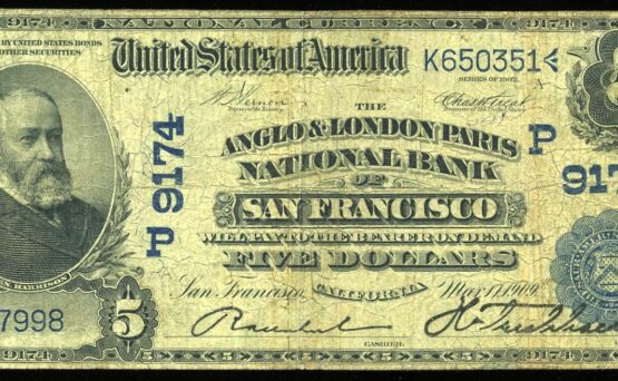 1902DB $5 SAN FRANCISCO CA