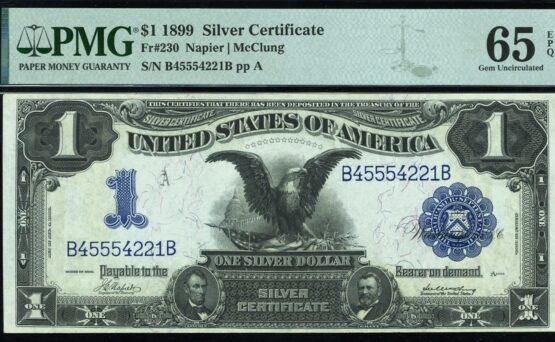 FR-230 1899 $1 BLACK EAGLE #65Q