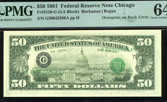 1981 $50 FRN 3RD ON REVERSE 64Q
