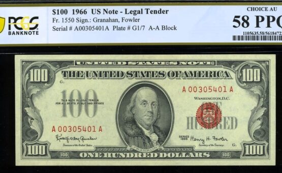 1966 $100 L.T A00305401A 58Q