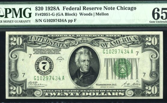1928A $20 FRN CHICAGO 65EPQ