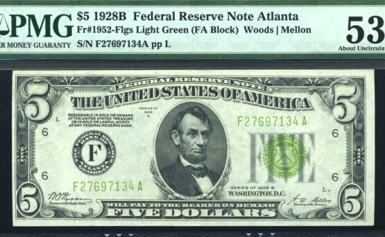 1928B L.G.S $5 FRN ATLANTA 53Q