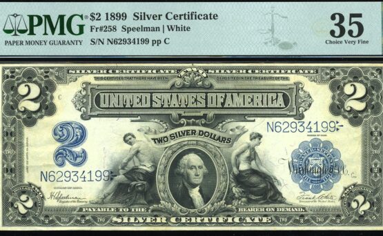 FR-258 1899 $2 S.C N62934199 #35