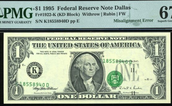 1995 $1 FRN "SHIFT TO THE LEFT" 67Q