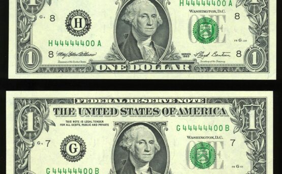 1993 $1 FRN MATCH SET 44444400