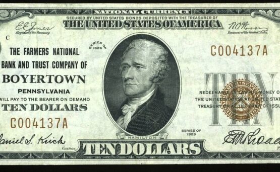 1929 $10 FARM NB BOYERTOWN PA
