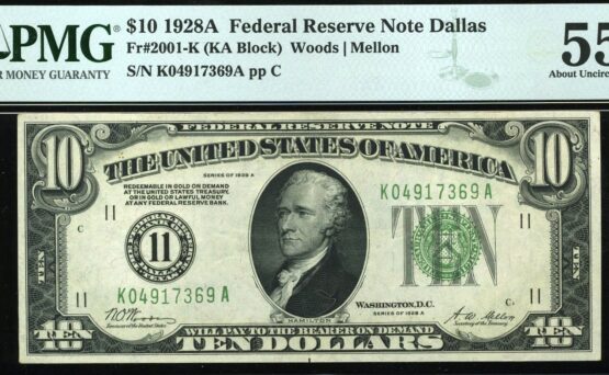 1928A $10 FRN K04917369A 55Q