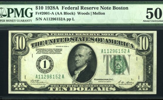 1928A $10 FRN A11296152A 50Q
