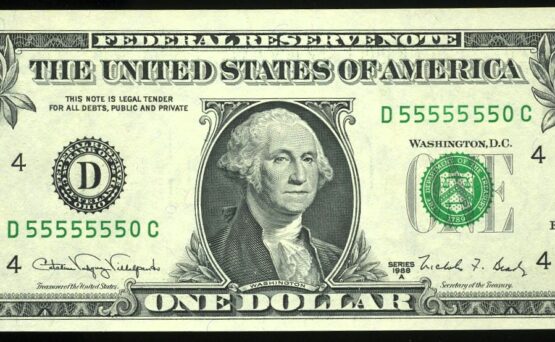 1988A $1 FRN D55555550C
