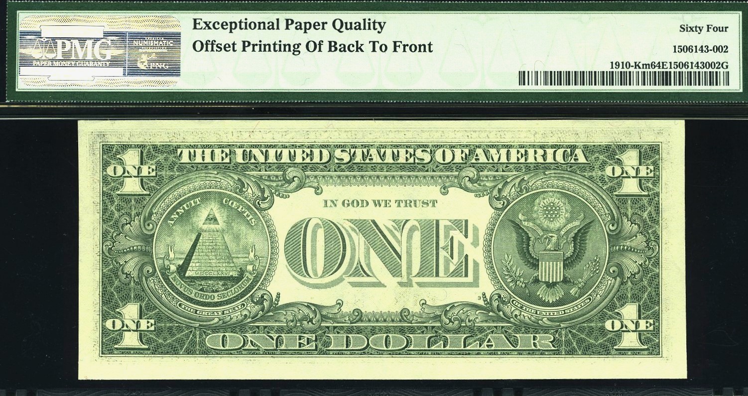1977A $1 FRN INKING OFFSET 64Q