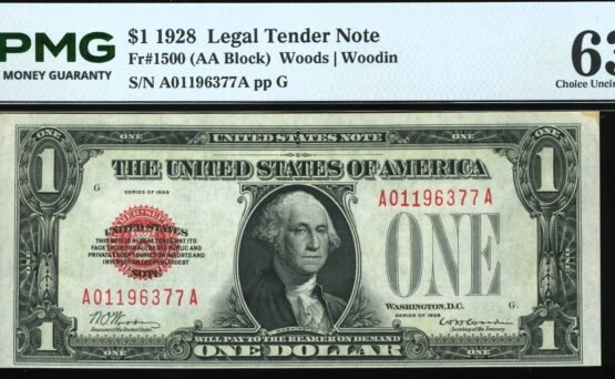 1928 $1 L.T A01196377A P.M.G #63