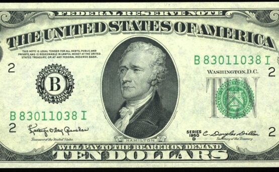 1950D $10 FRN B83011038I RADAR