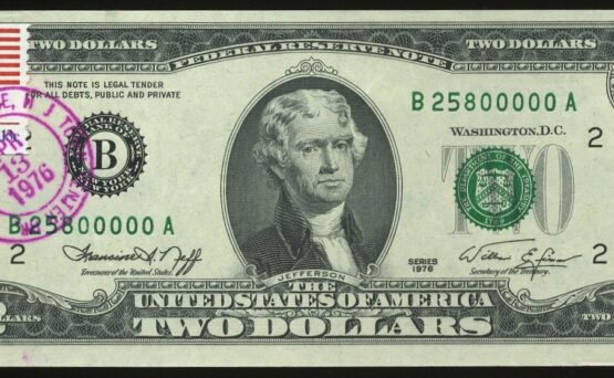 1976 $2 FRN CANCEL B25800000A