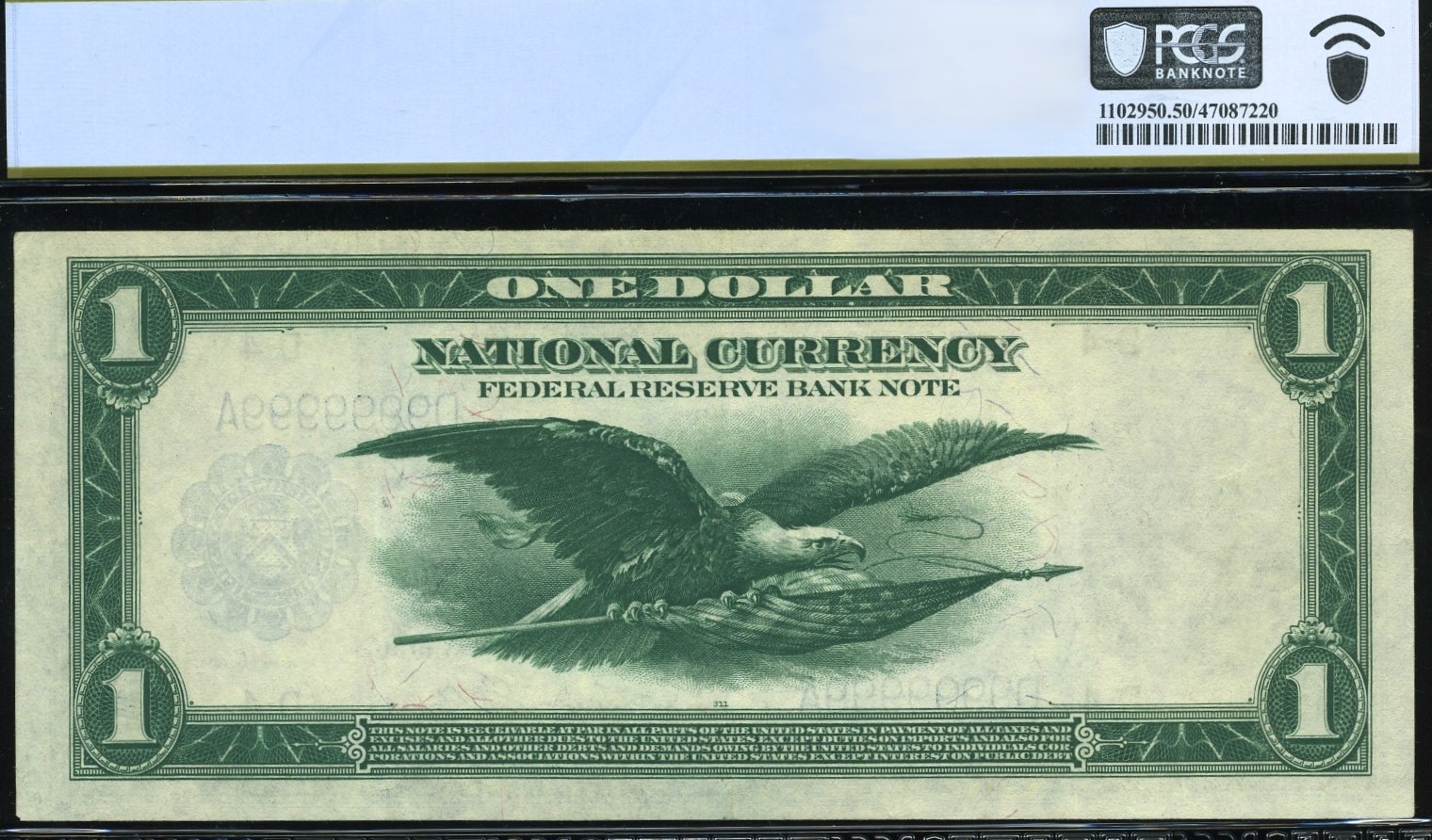 FR-718 1918 $1 FRBN D9999999A #50