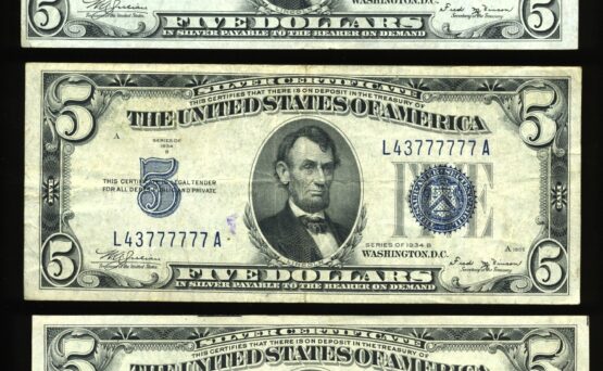 #3 $5 FANCY 1934   "B-SILVERS"