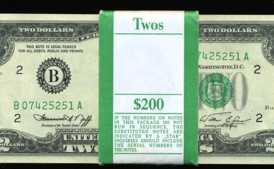 #50 1976 $2 FRN HALF-PACK GEMS