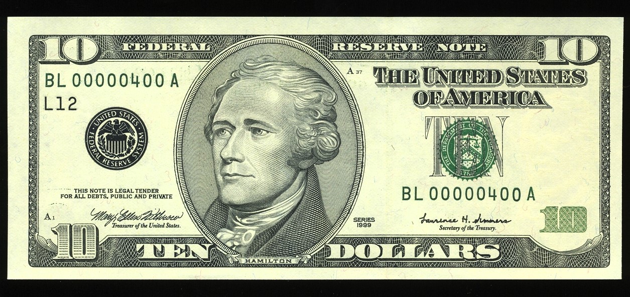 1999 $10 FRN BL0000301-400A PACK