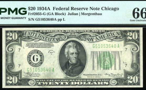 1934A $20 FRN CHICAGO 66Q