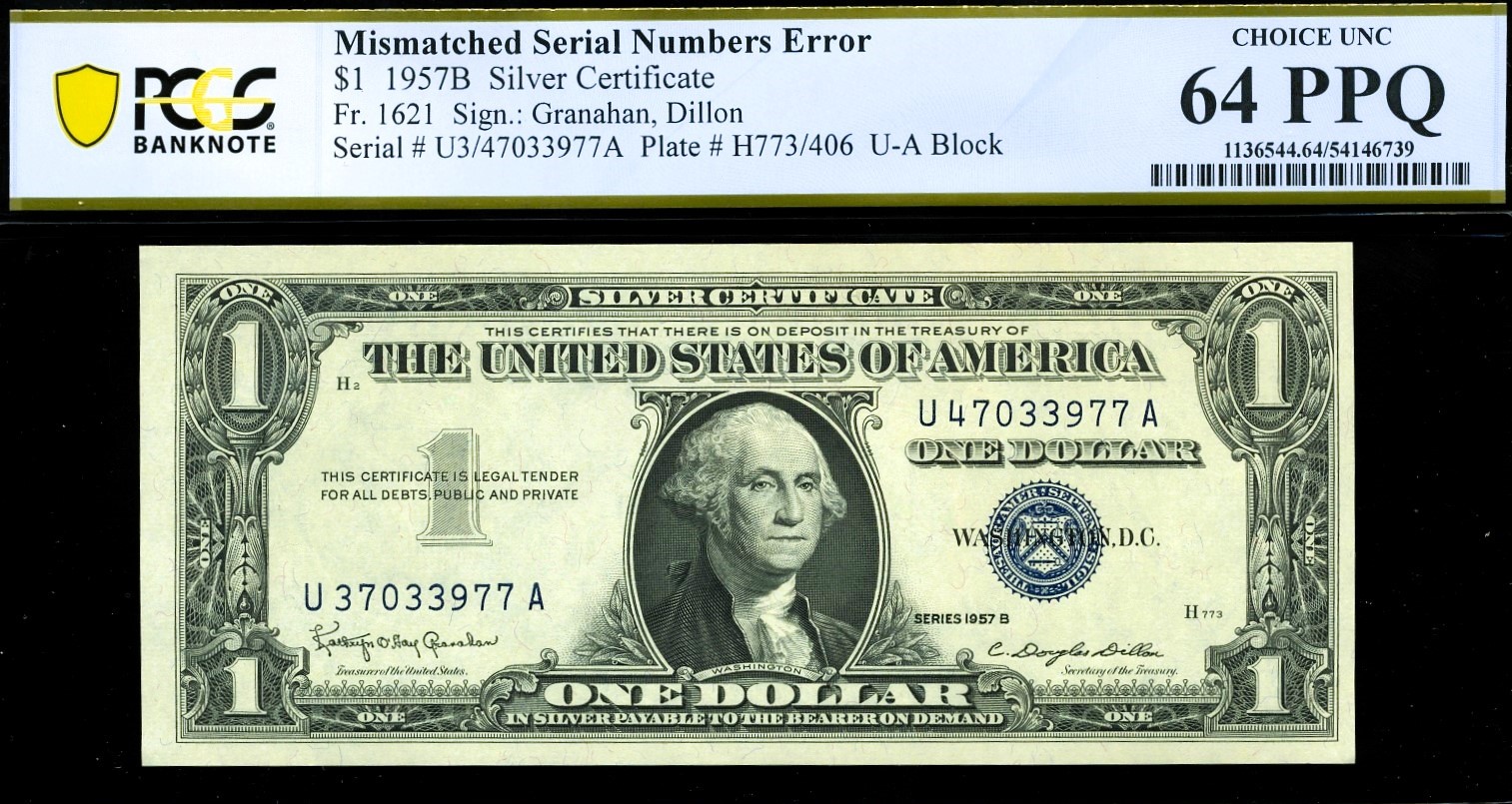 1957B $1 S.C U37/U47 ERROR #64Q