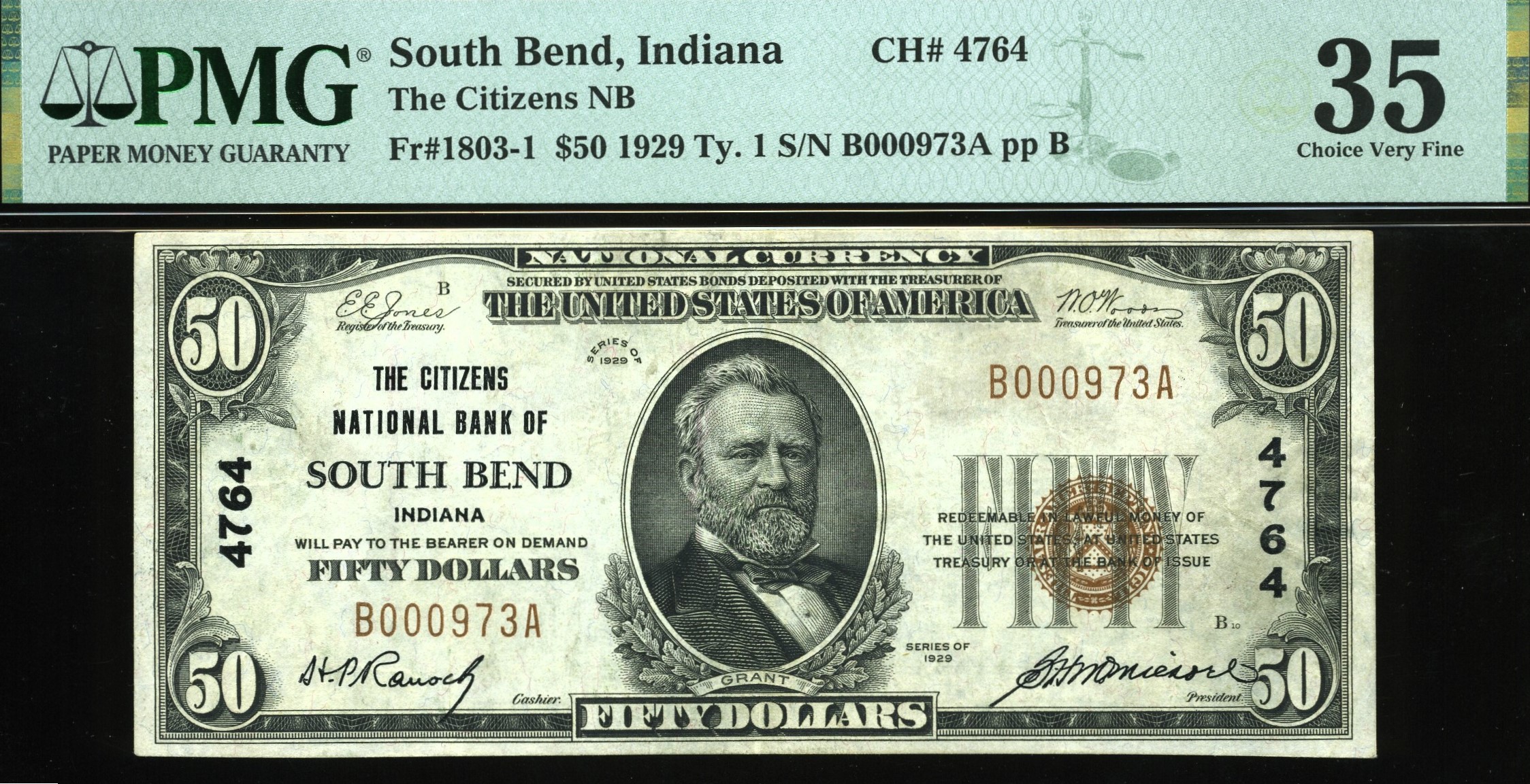 1929 $50 CITZ NB OF SOUTH BEND