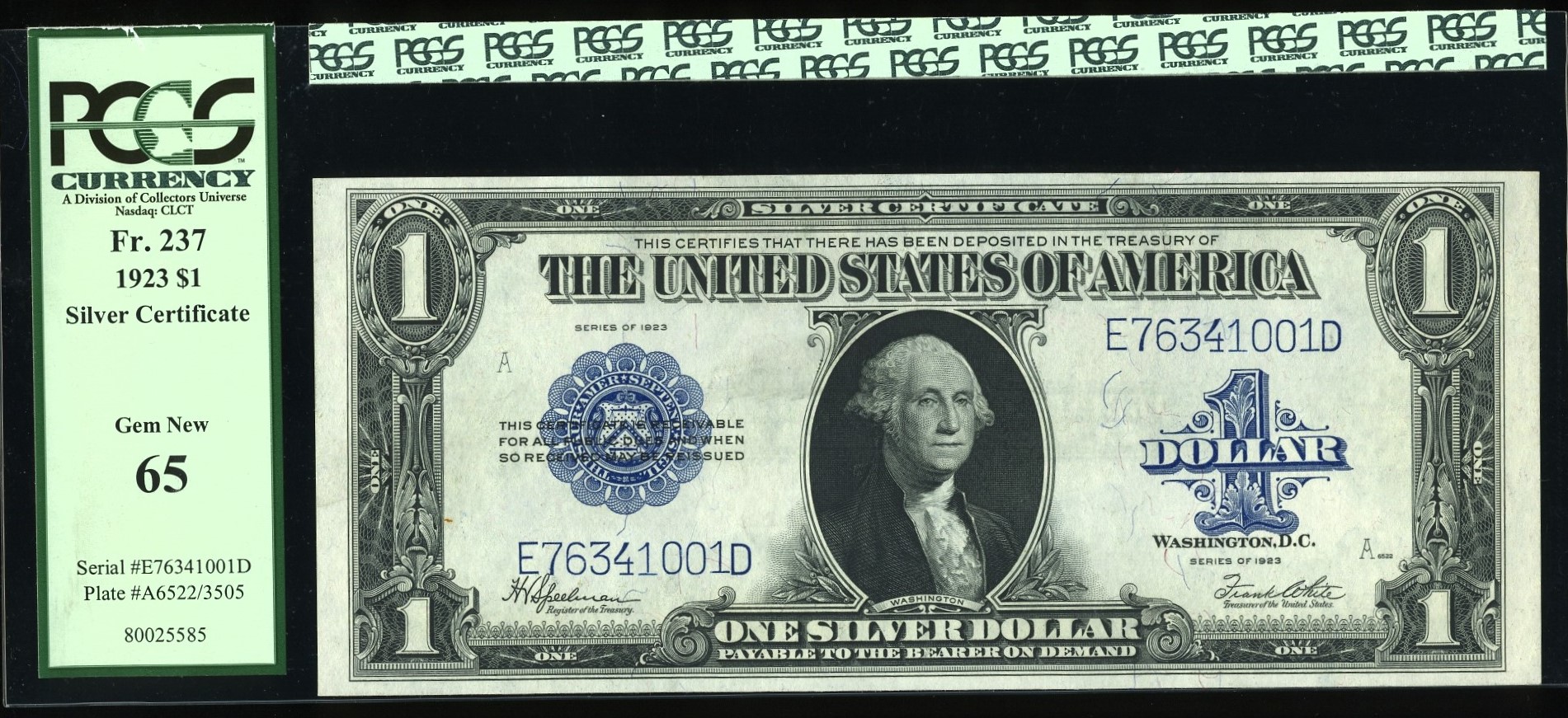 FR-237 1923 $1 S.C E76341001D #65